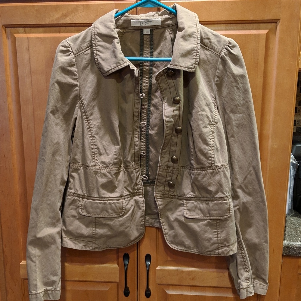Loft women's tan pea coat